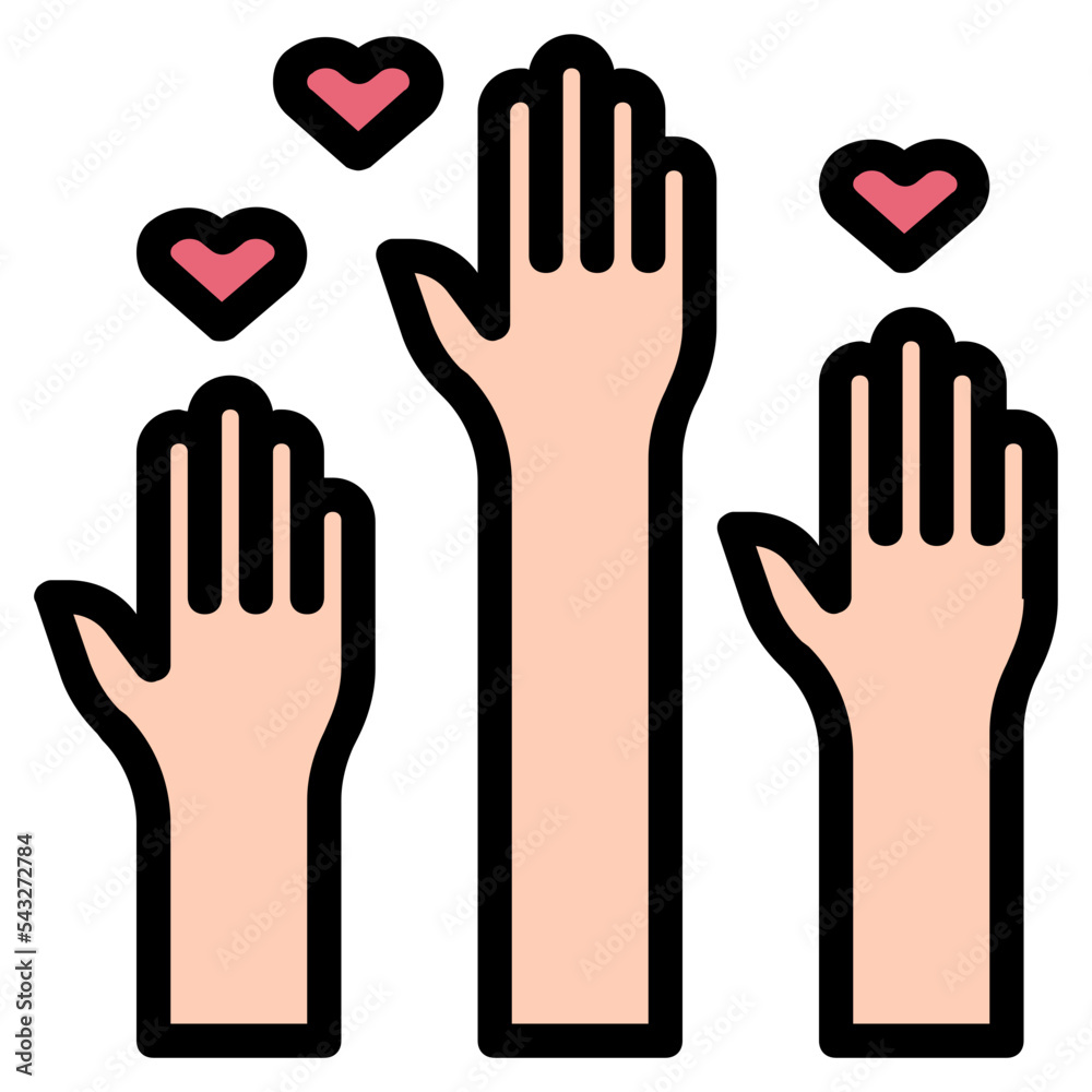 Obraz premium volunteer team icon