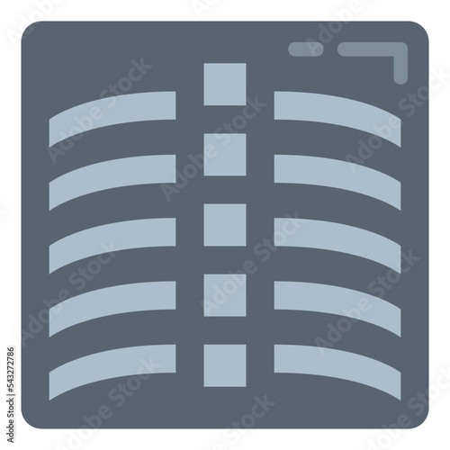 x ray film flat icon style