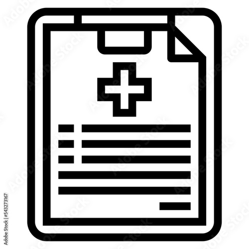 medical history line icon style