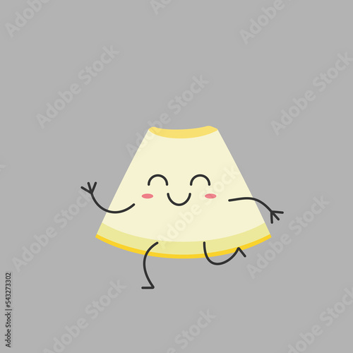 Melon running fresh juicy slice character cartoon cute smiling face cheerful kawaii joy happy emotions icon vector illustration.