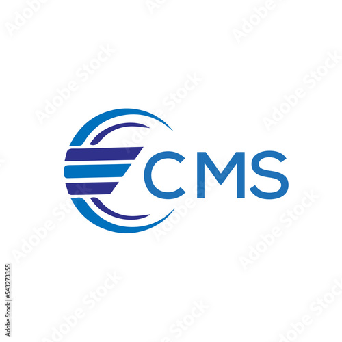 CMS letter logo. CMS blue image on white background. CMS vector logo design for entrepreneur and business. CMS best icon.