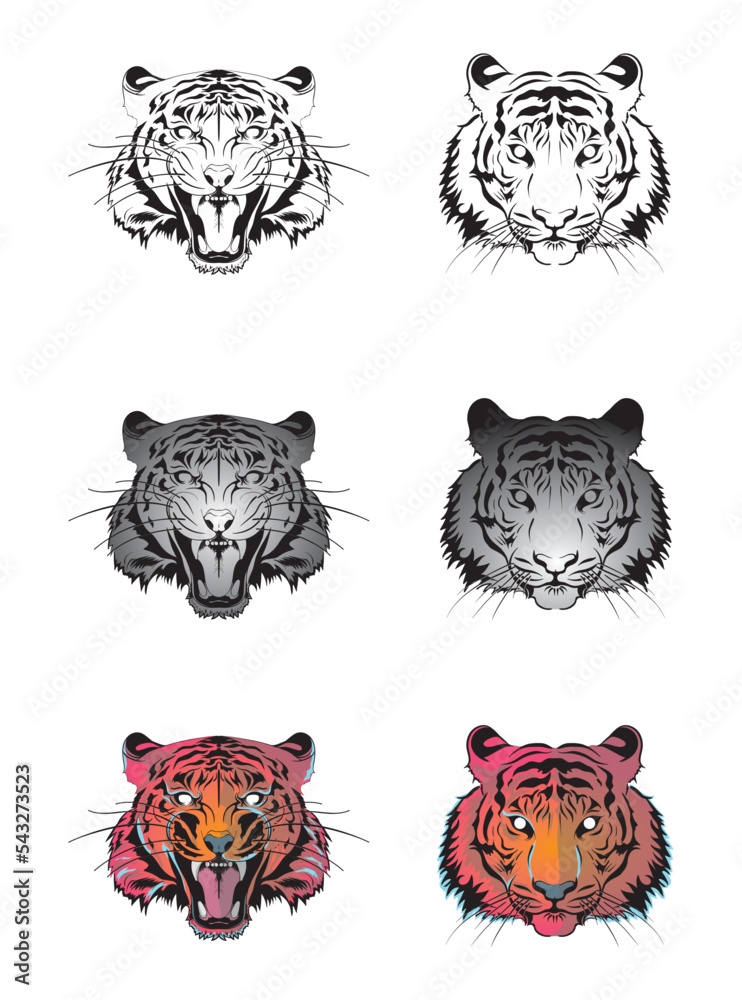 Obraz premium Illustration of the Tiger face