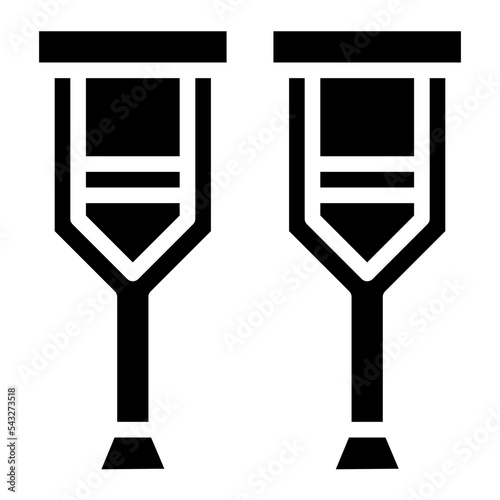 crutches glyph icon style