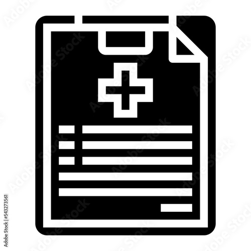 medical history glyph icon style