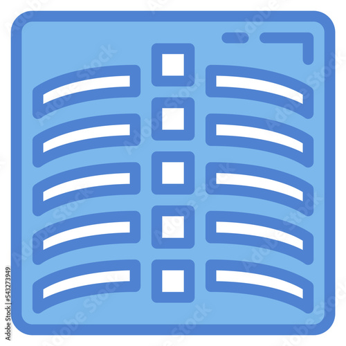 x ray film two tone icon style