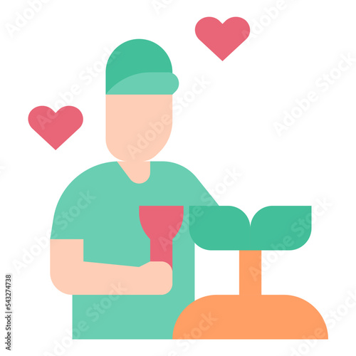 plant volunteer icon