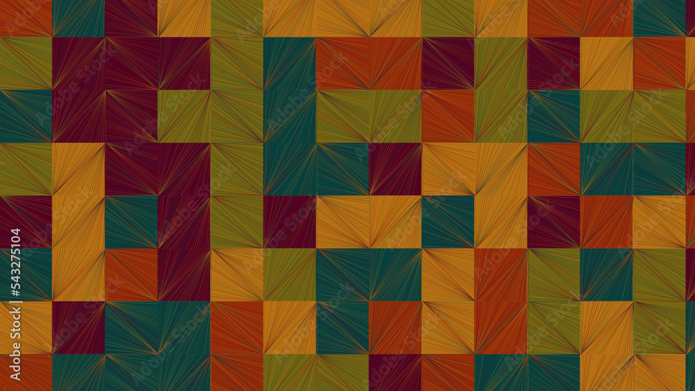 green, orange and yellow geometric pattern, seamless wallpaper for fabric, tile, tablecloth green, orange and yellow geometric pattern, seamless wallpaper for fabric, tile, tablecloth