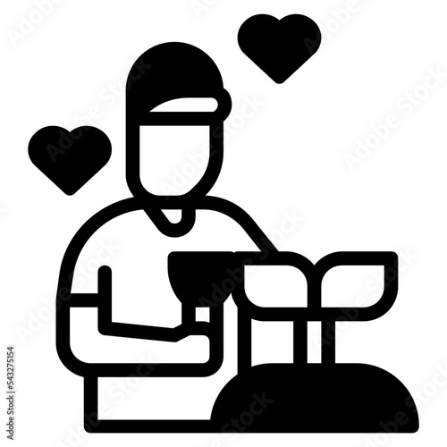 plant volunteer icon