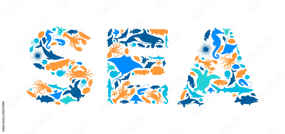 Blue marine fish animal icon sea sign isolated. PNG transparent background.