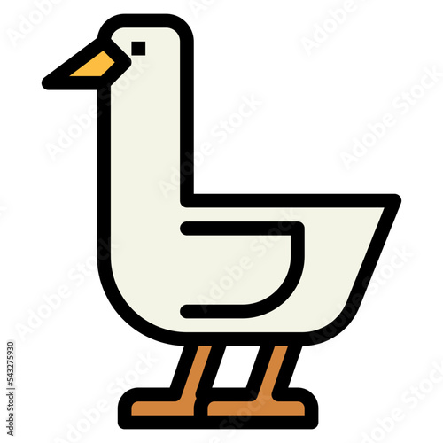 goose filled outline icon style