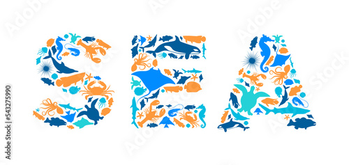Blue marine fish animal icon sea sign isolated. PNG transparent background.