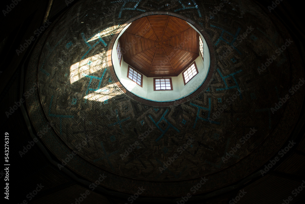 Sunlight reflecting from the window and historical building, Konya-Turkey - obrazy, fototapety, plakaty 