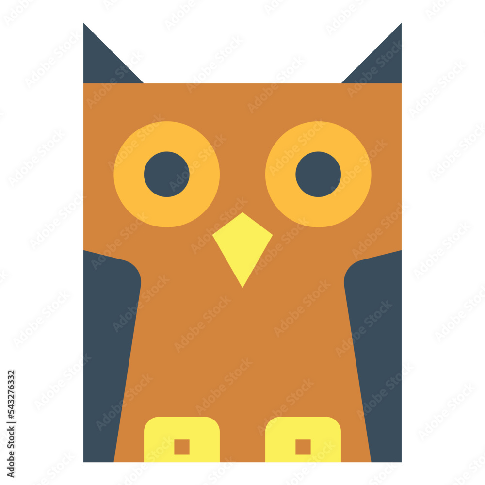 owl flat icon style