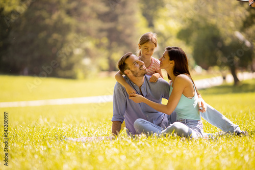 Happy young family with cut...