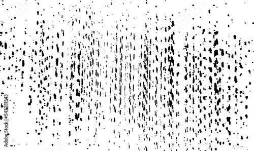 Monochrome texture composed of irregular graphic elements. Distressed uneven grunge background. Abstract vector illustration. Overlay for interesting effect and depth. Isolated on white background.
