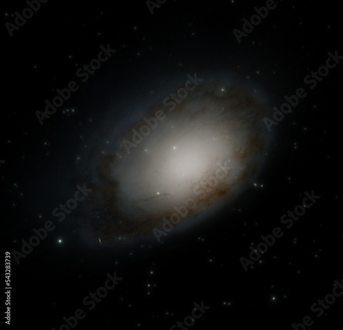 Galaxy with stars 3d illustration, deep space background wallpaper © Studio-M