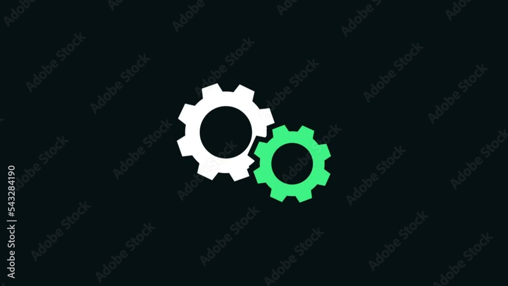 gears icon animation.4K motion animation, gears icon animation.4K motion animation,