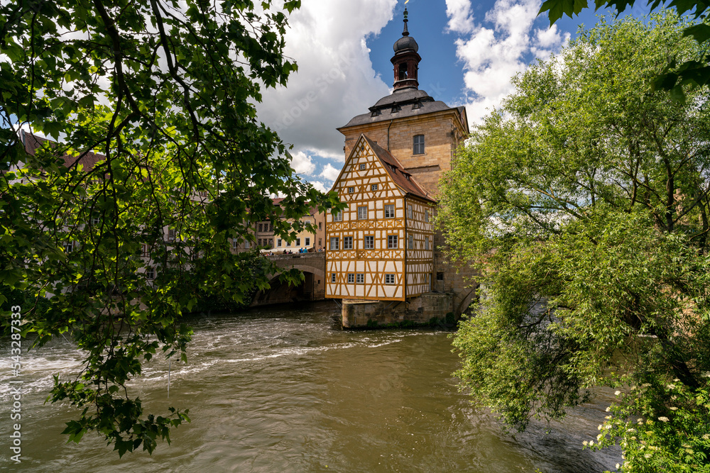 Altes Rathaus in der UNESCO-Weltkulturerbestadt Bamberg, Oberfranken, Franken, Bayern, Deutschland