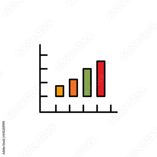 Statistics chart outline icon. Element of finance illustration icon. signs  symbols can be used for web  logo  mobile app  UI  UX