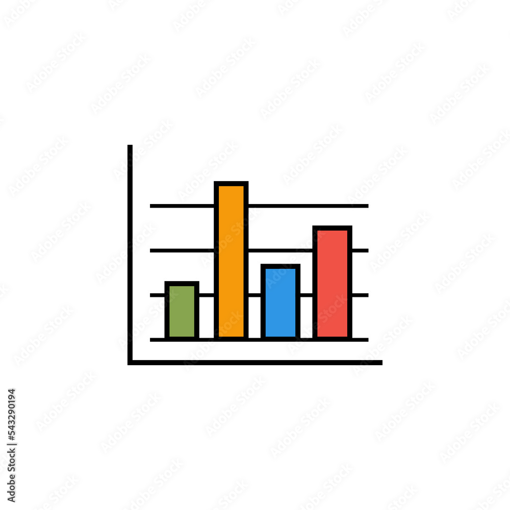 Business bars graphic outline icon. Element of finance illustration icon. signs, symbols can be used for web, logo, mobile app, UI, UX Business bars graphic outline icon. Element of finance illustration icon. signs, symbols can be used for web, logo, mobile app, UI, UX