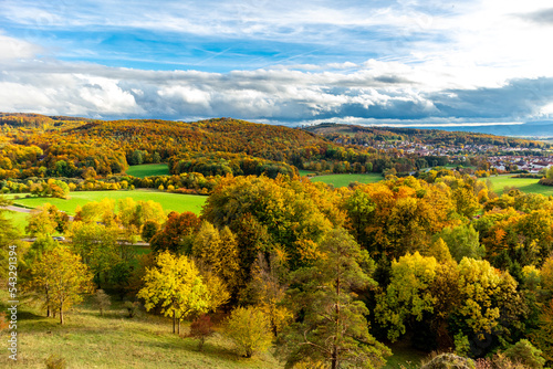 Kleiner Herbstspaziergang durch die sch  ne Parklandschaft bei Bad Liebenstein - Th  ringen - Deutschland