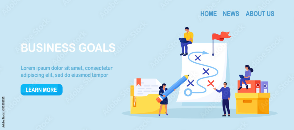 Plan to achieve goal. Businessmen planning business strategy on whiteboard, marketing tactic to reach target. Project analysis. Chart, scheme of action. Team brainstorm, solution to success