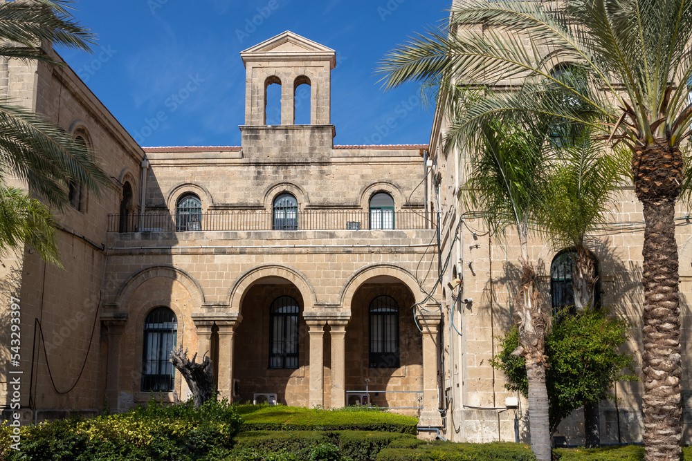 Haifa, Israel - Ocrober 14, 2022, Zawara convent of carmelit nuns is in Bat Galim
