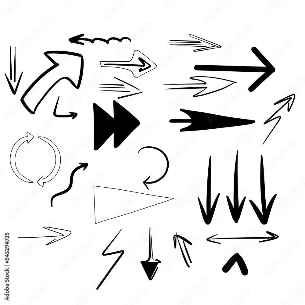 Set of black thin isolated arrows. Arrow vector. Arrow hand. Arrow draw. Set of black thin isolated arrows. Arrow vector. Arrow hand. Arrow draw.