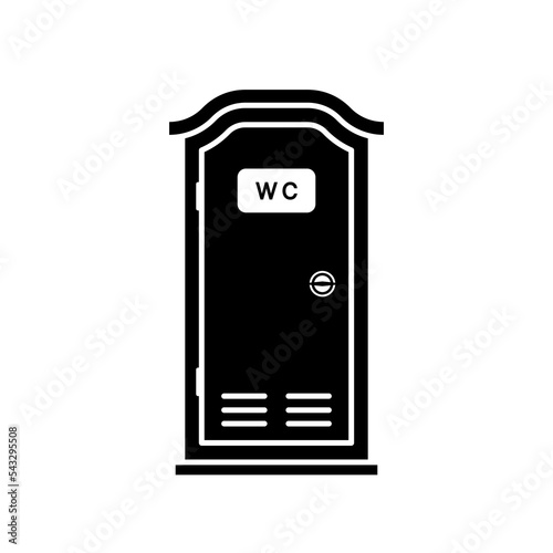 Mobile portable plastic toilet icon