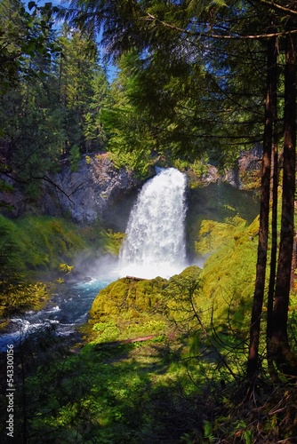 Sahalie Koosah Tamolitch falls on McKenzie river  Williamette National Forest  Cascade Mountains  Oregon. USA.