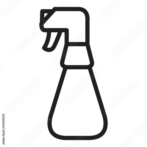 Garden sprayer.Pulverizer line icon.Spray plastic bottle hairdressing equipment.Household  sprayer.Isolated on white background.