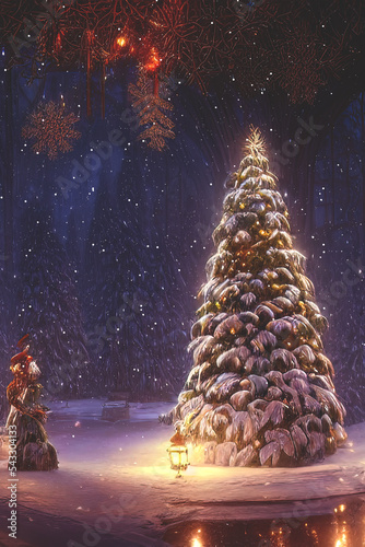 Christmas card with Christm...