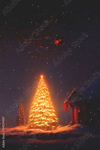 Christmas card with Christm...