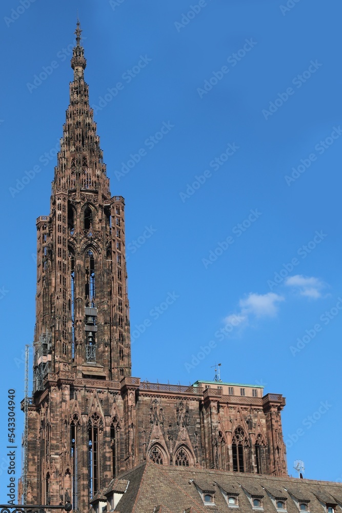 Strasbourg Cathedral in France unfinished because there is only one bell tower instead of two