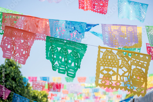 dia de muertos en el pueblo mágico de tlaquepaque jalisco méxico photo