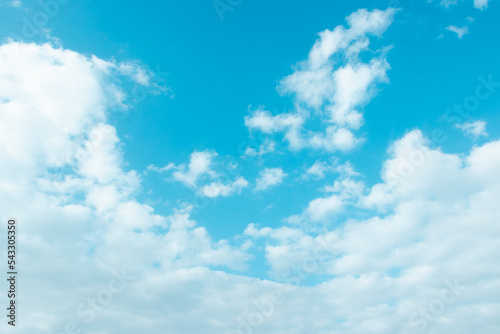White clouds in blue sky in the morning 