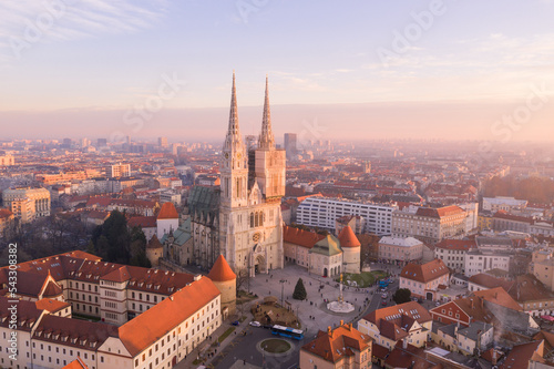 Obraz na plátně Zagreb Cathedral in Croatia