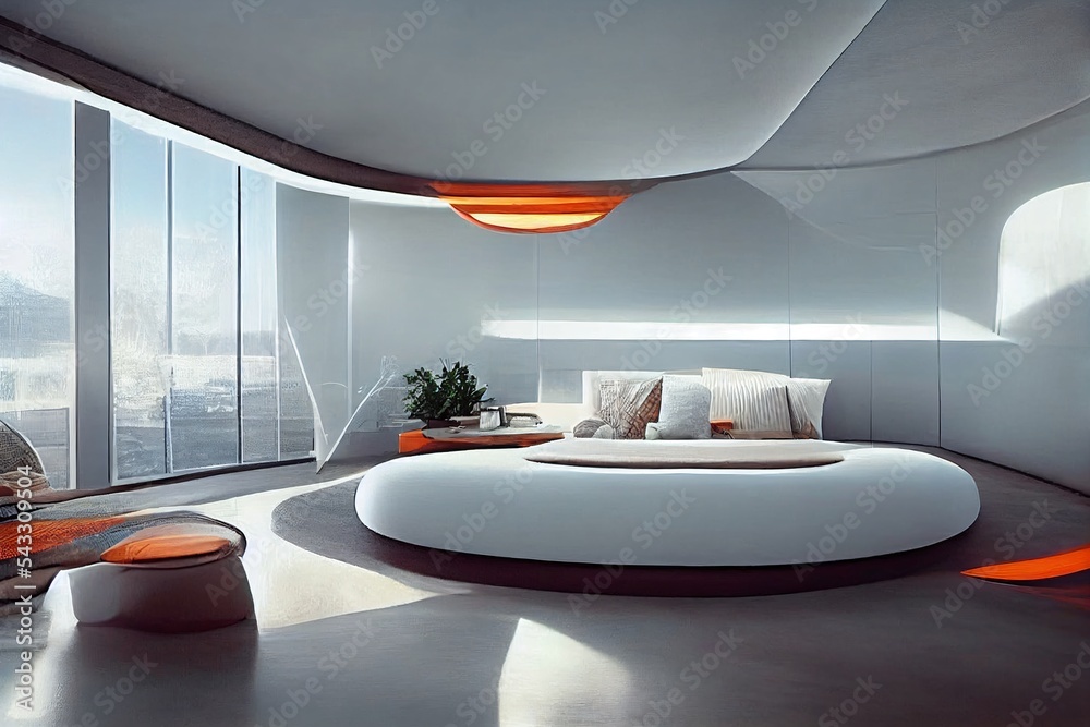 futuristic living room