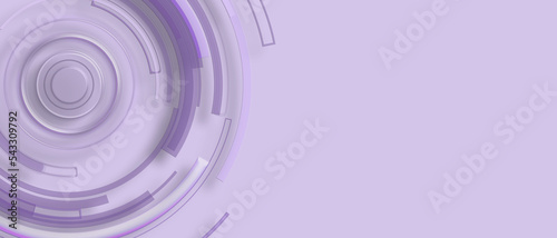 Digital Lavender Color of the Year 2023. Abstract futuristic poster, electronic circuit technology background on lavender pastel. 3D illustration.