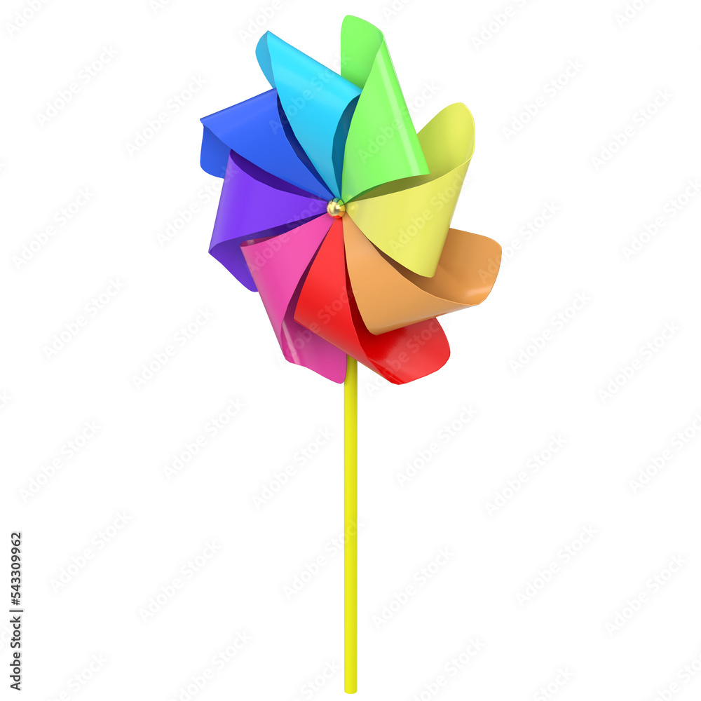 3d rendering illustration of a pinwheel 3d rendering illustration of a pinwheel