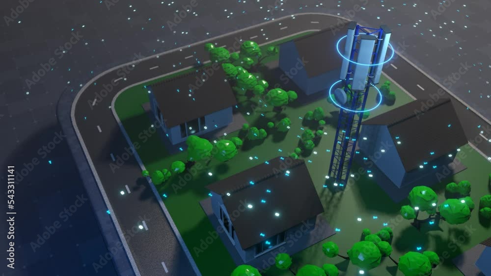 Close-up aerial view around the telecommunications tower. Telecom tower antennas and satellites transmit 5g 4g cellular signals, and their radio waves work over a long distance.