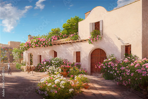 Flowery rural house