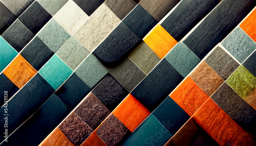 Multicolored diamond pattern