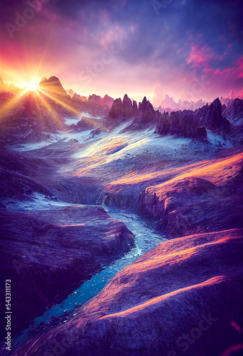 Mountain river landscape