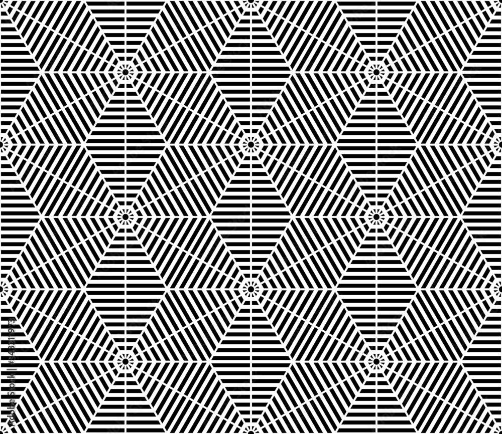 Abstract Seamless Geometric Pattern. Striped Lines Texture.