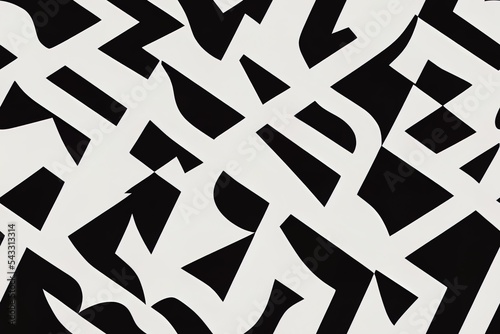 Seamless monochrome pattern with X shape, intersecting, crossing lines. Repeatable abstract background photo