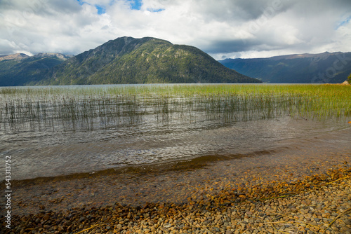 General view of spectacular Lago Mascardi in Rio Negro province in Argentina