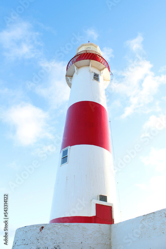 The lighthouse or Itapuã lighthouse a lighthouse in Salvador, Bahia, Brazil.
It is located on Itapuã beach, in the sub-district of Itapoan. photo