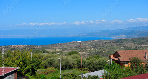 panorama of the calabrian coast seen from zungri Italy photo