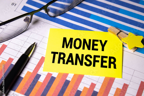 Hand writing the text: Money Transfer, business concept